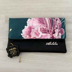 Kahulaleʻa Hawaii Leather Fold Over Clutch Bag- NWT